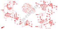 SOPORTES DE MOTOR(DIESEL) para Honda CIVIC 1.7S 3 Puertas 5 velocidades manual 2003