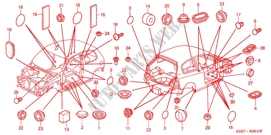 ANILLO para Honda CIVIC TYPE R 3 Puertas 6 velocidades manual 2002
