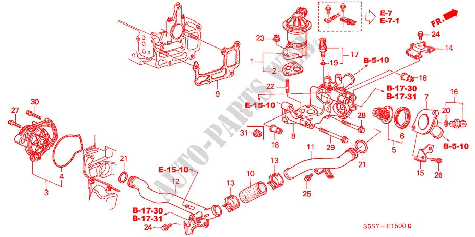 BOMBA DE AGUA/SENSOR (1.4L/1.6L) para Honda CIVIC 1.4S 3 Puertas 5 velocidades manual 2001