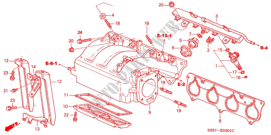 MULTIPLE DE ADMISION(TYPE R) para Honda CIVIC TYPE R 3 Puertas 6 velocidades manual 2002