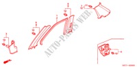 GUARNICION DE PILAR(LH) para Honda CIVIC 1.4 SPORT 3 Puertas 5 velocidades manual 2005