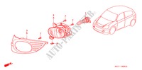 LUZ ANTINIEBLA para Honda CIVIC 1.6 ES 3 Puertas 5 velocidades manual 2005