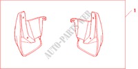 REAR MUD GUARDS para Honda CIVIC 1.6 S 3 Puertas 5 velocidades manual 2005