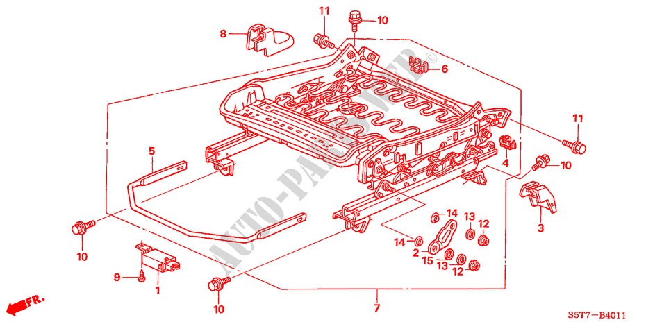 ASIENTO DEL. (IZQ.) (ALTURA MANUAL) para Honda CIVIC 1.6 SPORT 3 Puertas 5 velocidades manual 2005