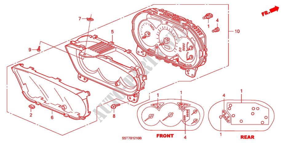 COMPONENTES DEL INDICADOR(NS) (1) para Honda CIVIC 1.6 SPORT 3 Puertas 5 velocidades manual 2005