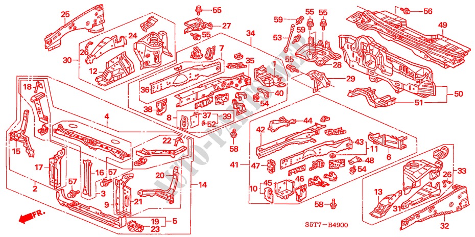 CONTENCION DELANTERA para Honda CIVIC TYPE R     PREMIUM 3 Puertas 6 velocidades manual 2005