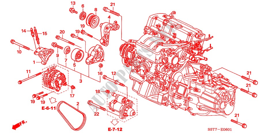 MENSULA DE MOTOR (TYPE R) para Honda CIVIC TYPE R     PREMIUM 3 Puertas 6 velocidades manual 2005