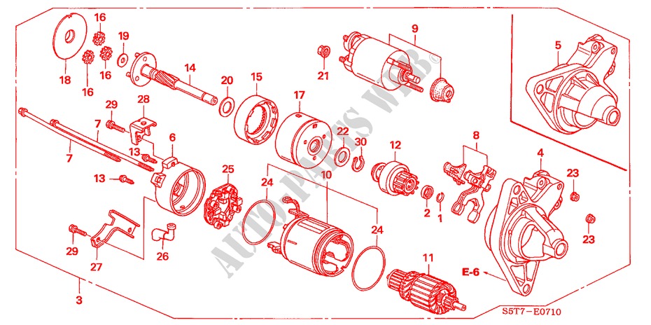 MOTOR DE ARRANQUE(DENSO)(1) para Honda CIVIC 1.6 SPORT 3 Puertas 5 velocidades manual 2005