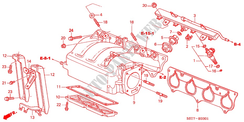 MULTIPLE DE ADMISION(TYPE R) para Honda CIVIC TYPE R     PREMIUM 3 Puertas 6 velocidades manual 2005