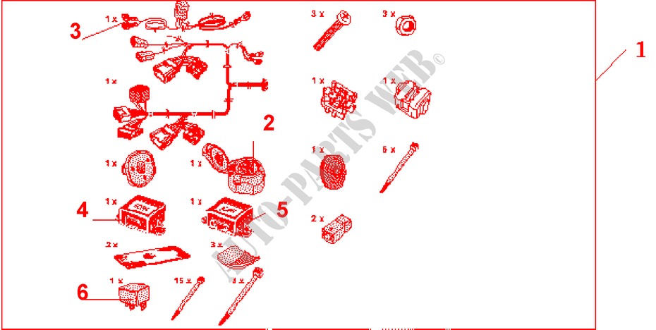 TRAILER HARNESS 7 PIN para Honda CIVIC 1.6 SPORT 3 Puertas 5 velocidades manual 2005