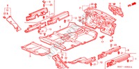 ALFOMBRA DE PISO para Honda CIVIC 1.4S 5 Puertas 5 velocidades manual 2002