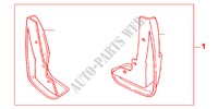 FR MUD GUARD para Honda CIVIC 1.6LS 5 Puertas 5 velocidades manual 2001