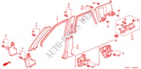 GUARNICION DE PILAR para Honda CIVIC 1.6LS 5 Puertas 5 velocidades manual 2001