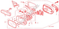 RETROVISOR(CONTROL REMOTO) (2) para Honda CIVIC 1.6ES 5 Puertas 4 velocidades automática 2004