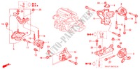 SOPORTES DE MOTOR(DIESEL) para Honda CIVIC 1.7LS 5 Puertas 5 velocidades manual 2002