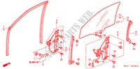 VENTANILLAS PUERTA DEL./REGULATOR para Honda CIVIC 1.4S 5 Puertas 5 velocidades manual 2002