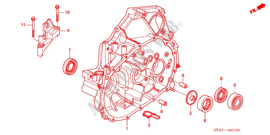 CAJA DE EMBRAGUE (1.4L/1.5L/1.6L/1.7L) para Honda CIVIC 1.6LS 5 Puertas 5 velocidades manual 2002