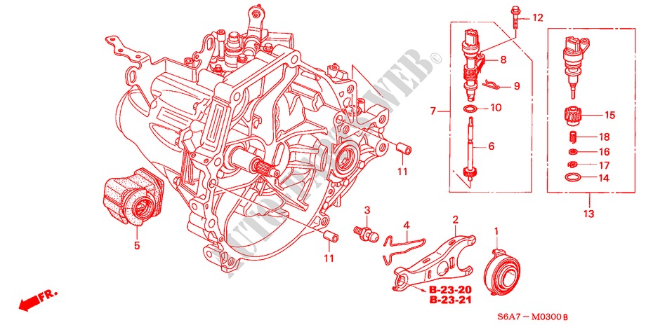 LIBERADOR DE EMBRAGUE (1.4L/1.5L/1.6L/1.7L) para Honda CIVIC 1.6SE 5 Puertas 5 velocidades manual 2004