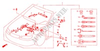CONJ. DE CABLES DE MOTOR(L4) (RH) para Honda ACCORD COUPE 2.0ILS 2 Puertas 5 velocidades manual 1998