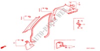 GUARNICION DE PILAR(RH) para Honda ACCORD COUPE 2.0IES 2 Puertas 5 velocidades manual 2001