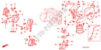 SOPORTES DE MOTOR(L4)(AT) ( '00) para Honda ACCORD COUPE VTI 2 Puertas 4 velocidades automática 1998