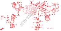 SOPORTES DE MOTOR(L4)(AT) ('01 ) para Honda ACCORD COUPE VTI 2 Puertas 4 velocidades automática 2001