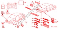 EMBLEMAS/ETIQUETAS DE PRECAUCION para Honda ACCORD 2.3EXI 4 Puertas 5 velocidades manual 1998
