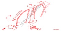 GUARNICION DE PILAR(LH) para Honda ACCORD 2.3EXI 4 Puertas 5 velocidades manual 1998