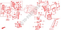 SOPORTES DE MOTOR(L4) (AT) ( '00) para Honda ACCORD EX 4 Puertas 4 velocidades automática 2000