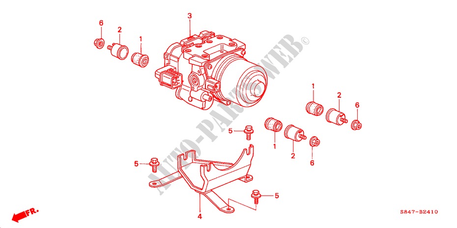 MODULADOR ABS(L4) para Honda ACCORD VTI 4 Puertas 5 velocidades manual 2001
