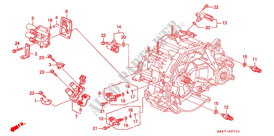 SENSOR/SOLENOIDE(L4) para Honda ACCORD 2.3VTI 4 Puertas 4 velocidades automática 2000