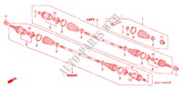 EJE DE IMPULSION TRASERA(1) para Honda CR-V RV-I 5 Puertas 5 velocidades manual 2002