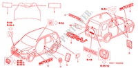 EMBLEMAS/ETIQUETAS DE PRECAUCION para Honda CR-V ES 5 Puertas 5 velocidades manual 2005