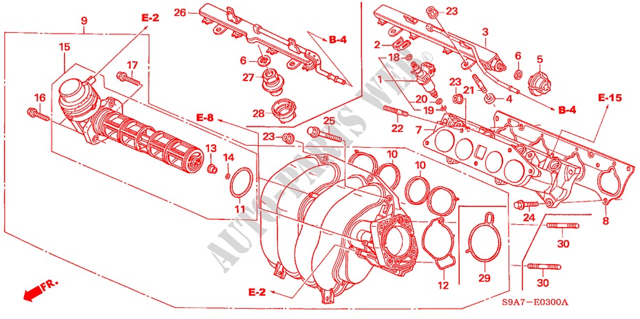 MULTIPLE DE ADMISION para Honda CR-V SE-S 5 Puertas 5 velocidades manual 2004