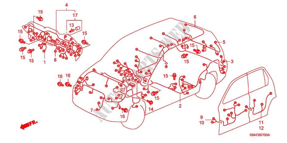 CONJUNTO DE ALAMBRES(LH) para Honda CR-V EXECUTIVE 5 Puertas 5 velocidades manual 2006