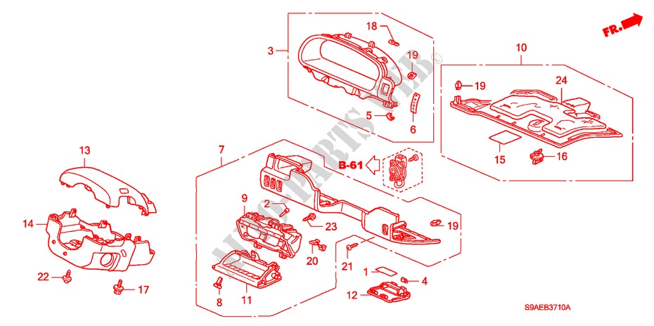 GUARNICION DE INSTRUMENTO(LH)(LADO DE CONDUCTOR) para Honda CR-V EXECUTIVE 5 Puertas 5 velocidades manual 2006