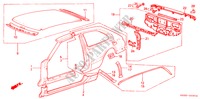 ESTRUCTURA DE CUERPO(3)(3D) para Honda ACCORD EX 1600 3 Puertas 4 velocidades automática 1984