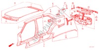 ESTRUCTURA DE CUERPO(4)(4D) para Honda ACCORD EX-R 4 Puertas 5 velocidades manual 1984