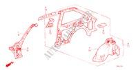 ESTRUCTURA DE CUERPO(5)(3D) para Honda ACCORD EX 1600 3 Puertas 5 velocidades manual 1984