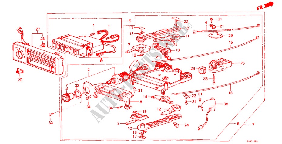 PALANCA DE CALEFACTOR para Honda ACCORD EX 1800 4 Puertas 5 velocidades manual 1984