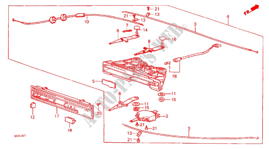 PALANCA DE CALEFACTOR para Honda JAZZ DX 3 Puertas 5 velocidades manual 1985