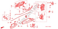 CERRADURA PUERTA TRASERA/MANIJA EXTERIOR(1) para Honda JAZZ 1.4ES 5 Puertas 5 velocidades manual 2002