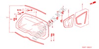 PARABRISAS TRASERA/VIDRIO DE COSTADO para Honda JAZZ 1.4LS 5 Puertas automática completa 2002