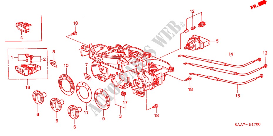 CONTROL DE CALEFACTOR(LH) para Honda JAZZ 1.4S 5 Puertas 5 velocidades manual 2003