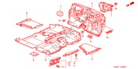 ALFOMBRA DE PISO para Honda JAZZ 1.2 E 5 Puertas 5 velocidades manual 2005