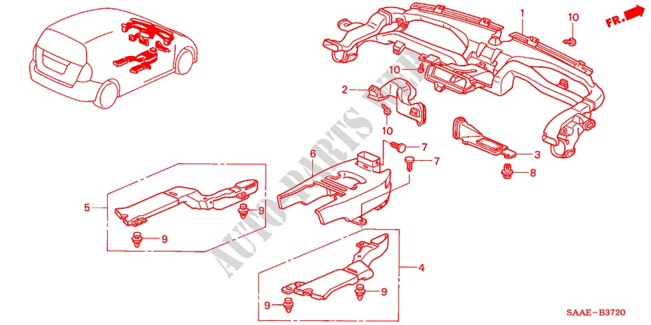 CONDUCTO(LH) para Honda JAZZ 1.2 LS 5 Puertas 5 velocidades manual 2004