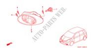 LUZ ANTINIEBLA(1) para Honda JAZZ S4ES 5 Puertas 5 velocidades manual 2007