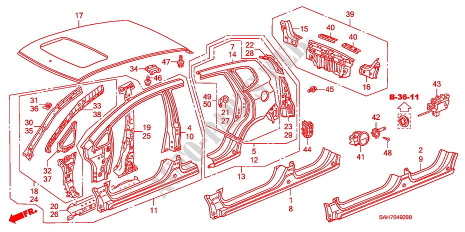 PANELES EXTERIORES/PANEL TRASERO para Honda JAZZ 1.2 COOL 5 Puertas 5 velocidades manual 2007