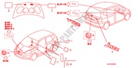 EMBLEMAS/ETIQUETAS DE PRECAUCION para Honda JAZZ S4SES 5 Puertas 5 velocidades manual 2008