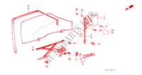 VENTANILLAS PUERTA DEL./ REGULADORES(2D) para Honda CIVIC GL 3 Puertas 5 velocidades manual 1986